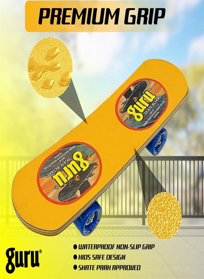 جورو لوح تزلج خشبي صغير غير قابل للانزلاق من GURU للأطفال والكبار، مقاس 17 بوصة × 5 بوصة (أصفر، عبوة من قطعة واحدة) - Image 4